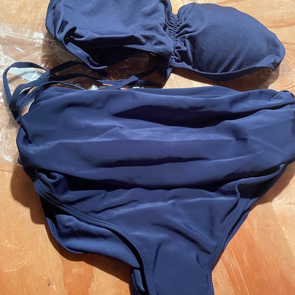 Navy Blue Bikini Set